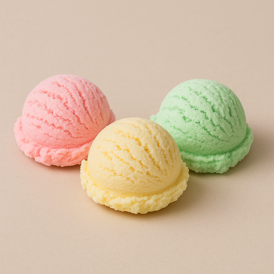 Bubble Scoops | Whipped Bath Ice Cream Bubbles Foaming bath treats with a tropical fruit twist