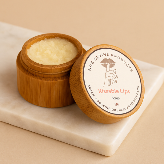 💋 Pucker Lip Scrub – Exfoliating & Nourishing Lip Polish Kissable Lips Range | 15g Bamboo Jar