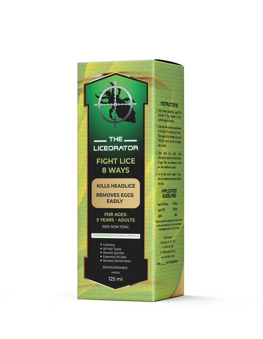 headlice treatment green box with accessories