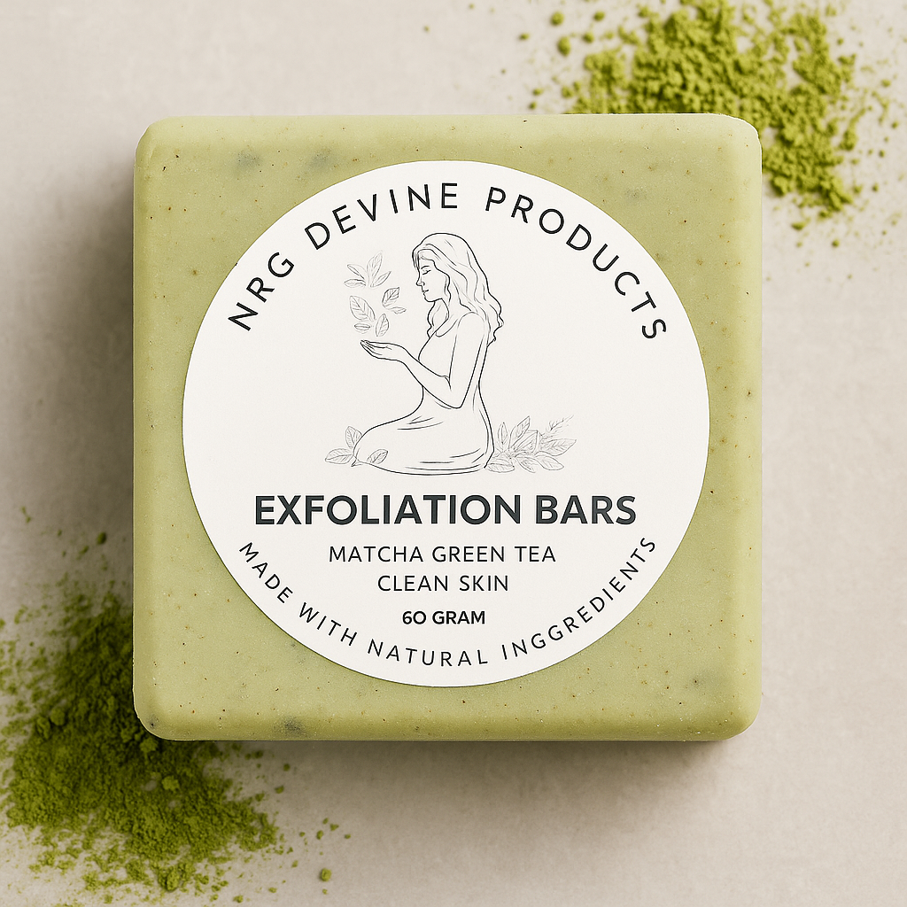 Matcha Green Tea Exfoliating Body Bars Botanical body polish with kaolin clay,  & soothing oatmeal